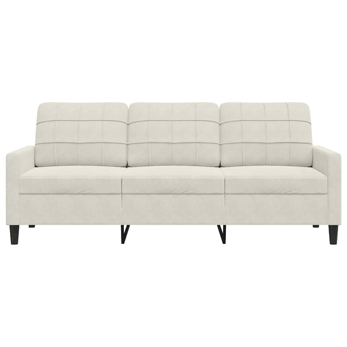 Canapea cu 3 locuri, crem, 180 cm, catifea - WALTI WALTI