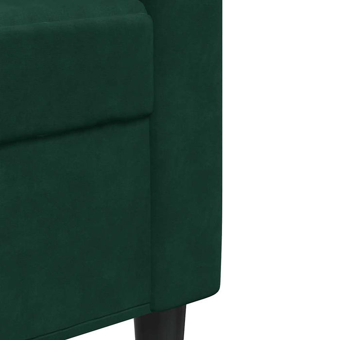 Canapea cu 3 locuri, verde închis, 210 cm, catifea - WALTI WALTI