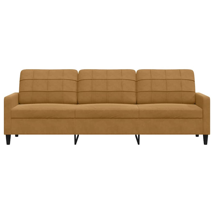Canapea cu 3 locuri, maro, 210 cm, material catifea - WALTI WALTI