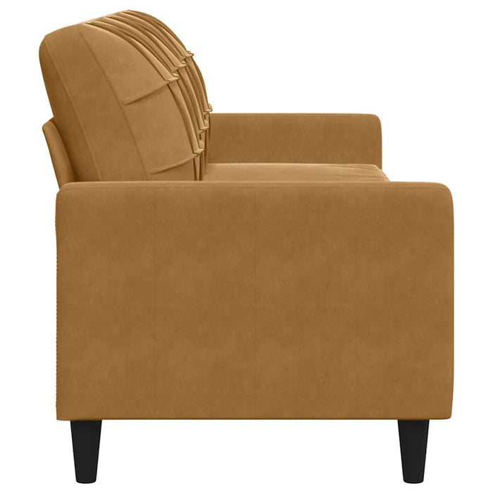 Canapea cu 3 locuri, maro, 210 cm, material catifea - WALTI WALTI