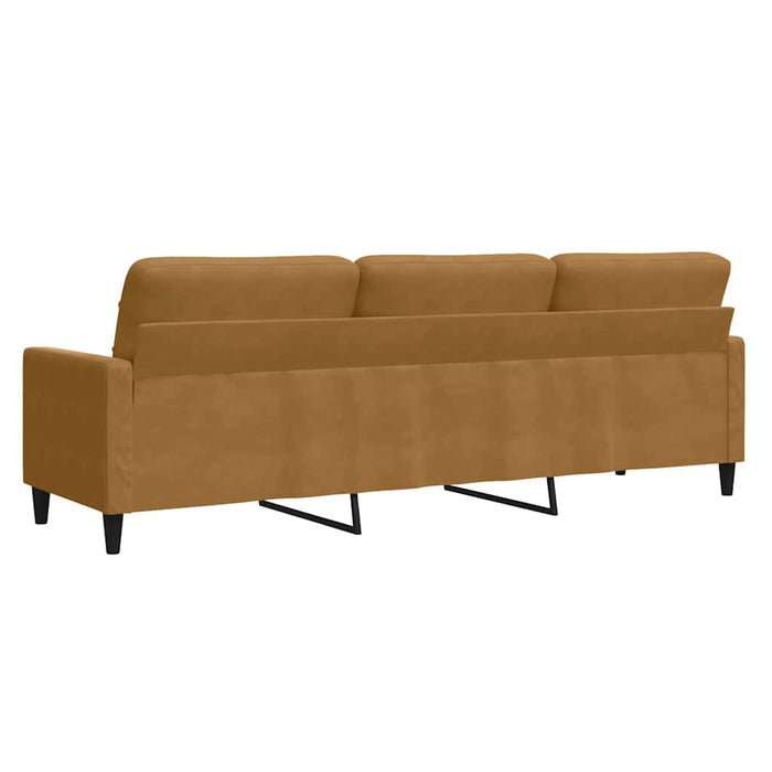 Canapea cu 3 locuri, maro, 210 cm, material catifea - WALTI WALTI