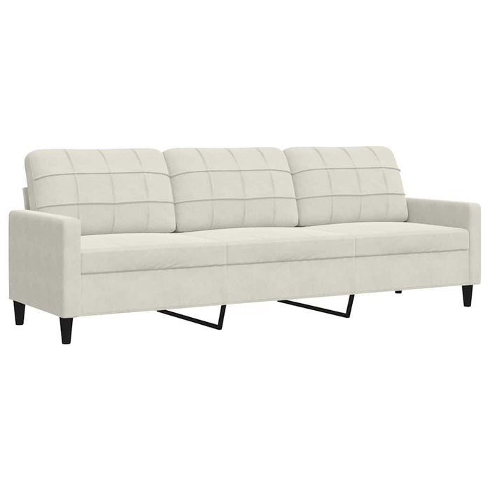 Canapea cu 3 locuri, crem, 210 cm, material catifea - WALTI WALTI