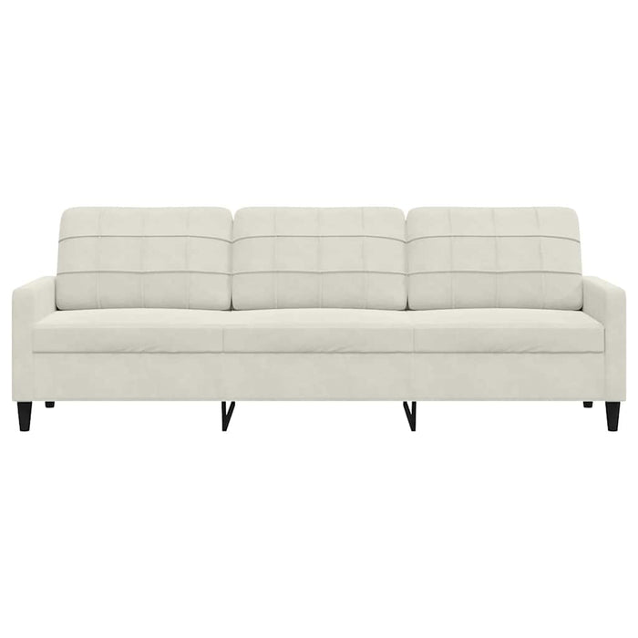 Canapea cu 3 locuri, crem, 210 cm, material catifea - WALTI WALTI