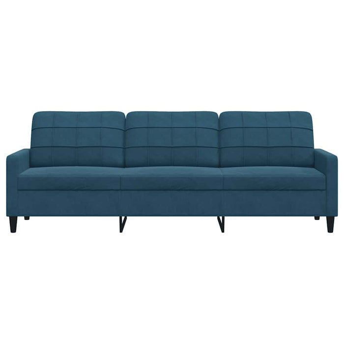 Canapea cu 3 locuri, Albastru, 210 cm, material catifea - WALTI WALTI