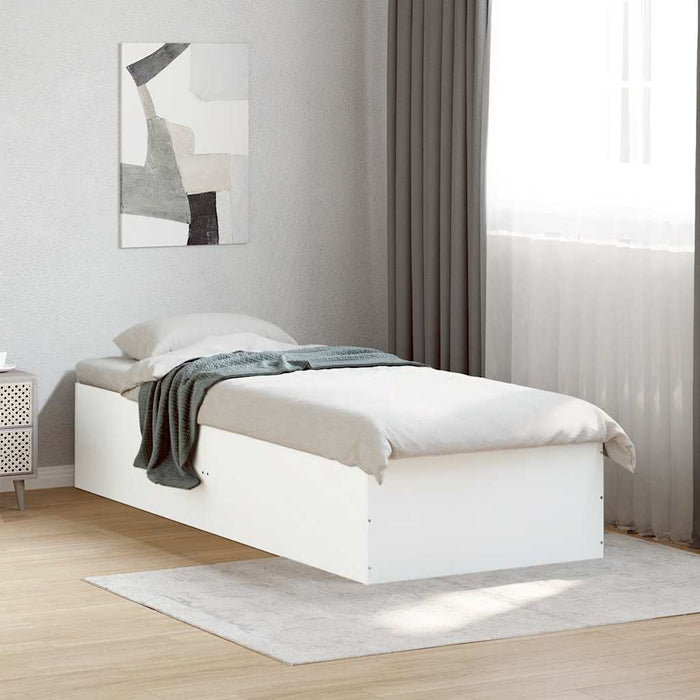 Cadru de pat, alb, 75x190 cm, lemn prelucrat - WALTI WALTI