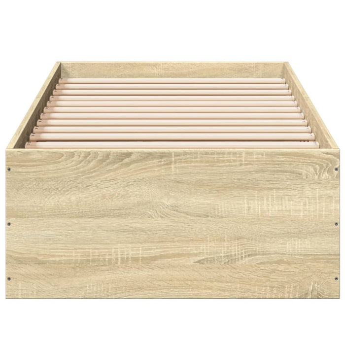 Cadru pat fără saltea, stejar sonoma 75x190 cm lemn prelucrat - WALTI WALTI
