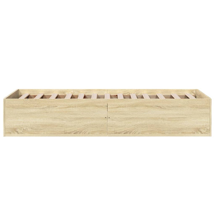 Cadru pat fără saltea, stejar sonoma 75x190 cm lemn prelucrat - WALTI WALTI