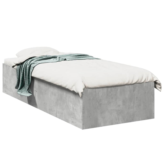 Cadru de pat, gri beton, 75x190 cm, lemn prelucrat - WALTI WALTI