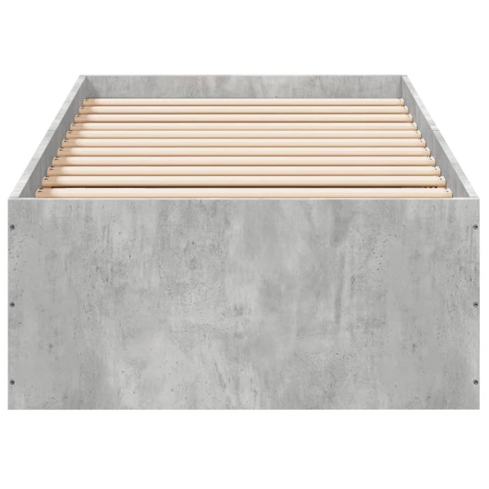 Cadru de pat, gri beton, 75x190 cm, lemn prelucrat - WALTI WALTI