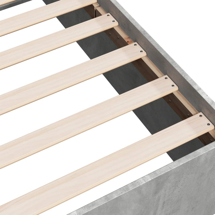 Cadru de pat, gri beton, 75x190 cm, lemn prelucrat - WALTI WALTI