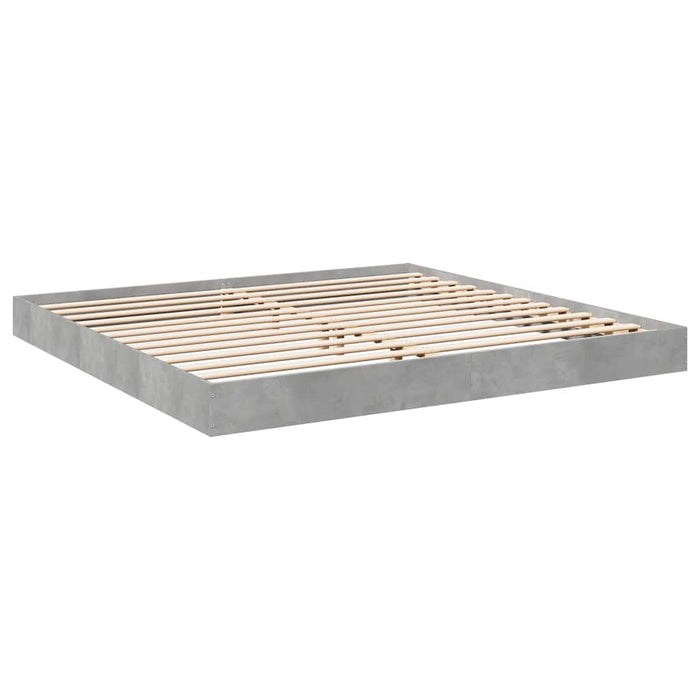 Cadru de pat, gri beton, 180x200 cm, lemn prelucrat - WALTI WALTI
