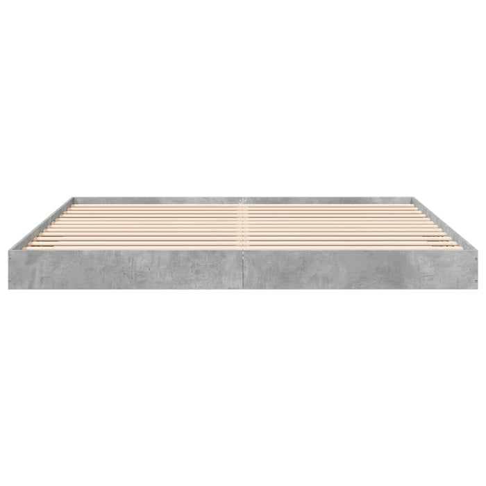 Cadru de pat, gri beton, 180x200 cm, lemn prelucrat - WALTI WALTI