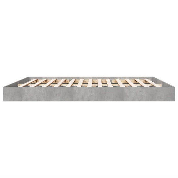 Cadru de pat, gri beton, 180x200 cm, lemn prelucrat - WALTI WALTI