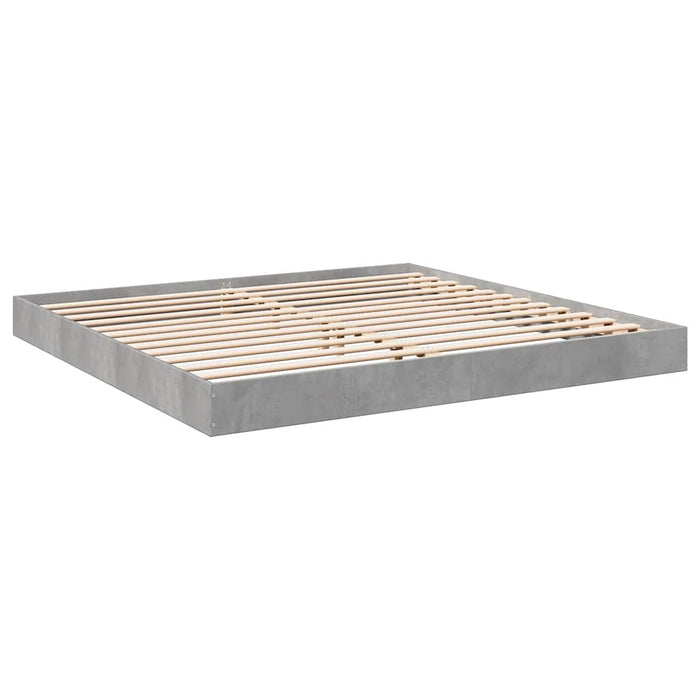 Cadru de pat, gri beton, 180x200 cm, lemn prelucrat - WALTI WALTI