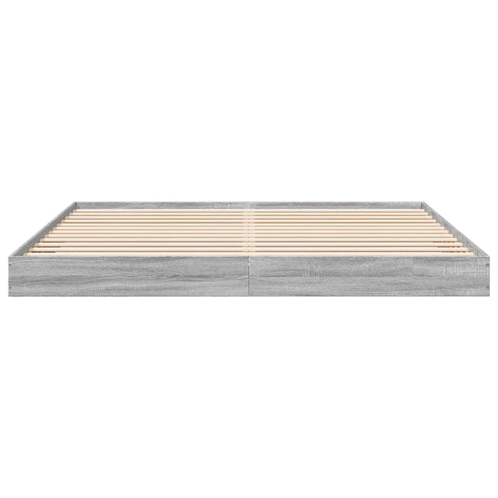 Cadru de pat fără saltea Gri Sonoma 180x200cm Lemn prelucrat WALTI