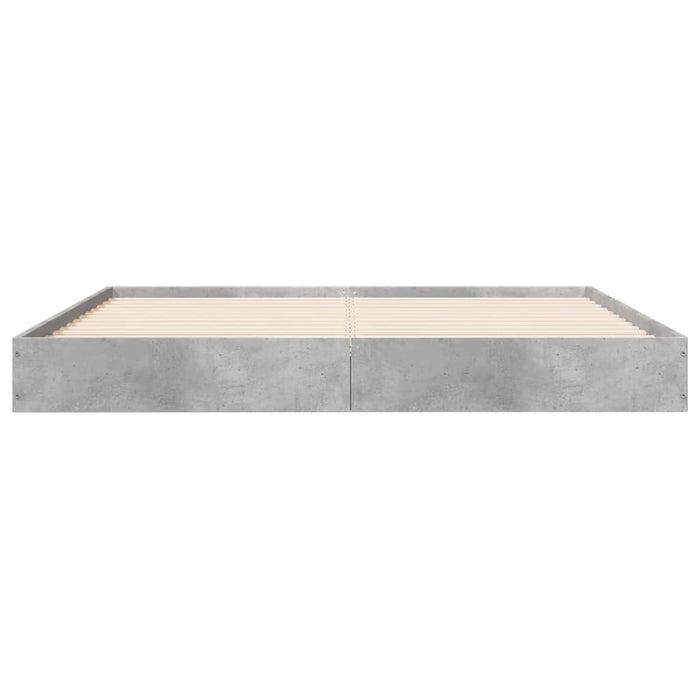 Cadru de pat, gri beton, 160x200 cm, lemn prelucrat WALTI
