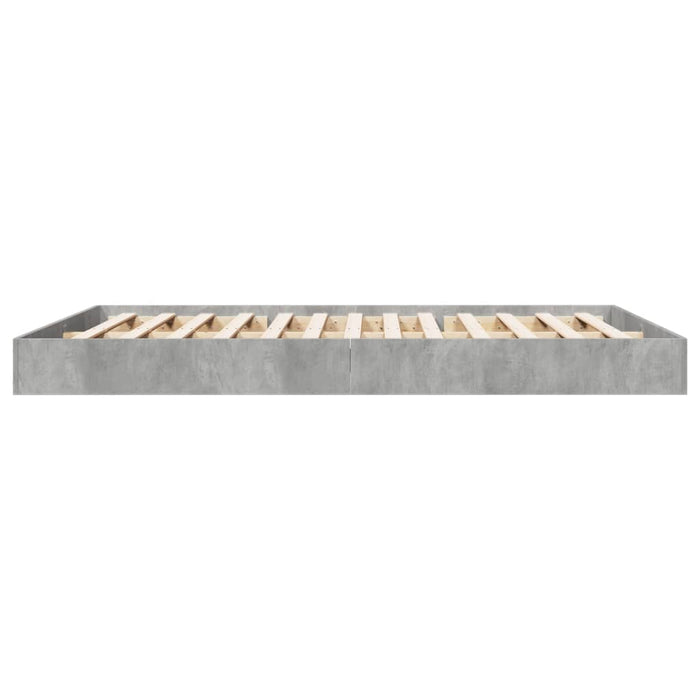 Cadru de pat, gri beton, 160x200 cm, lemn prelucrat WALTI