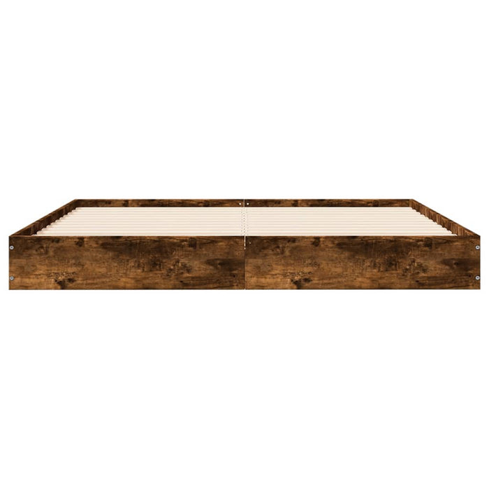 Cadru de pat fără saltea Stejar afumat 160x200cm Lemn prelucrat - WALTI WALTI