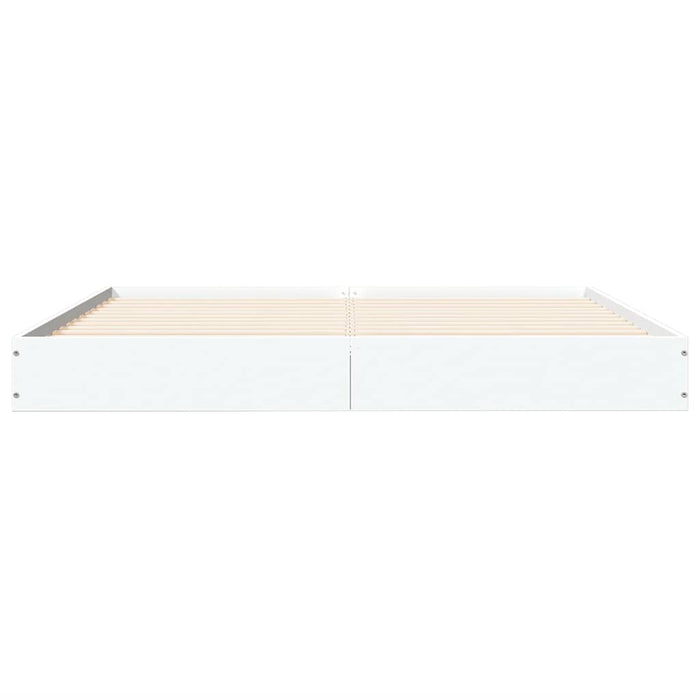 Cadru de pat, alb, 150x200 cm, lemn prelucrat - WALTI WALTI