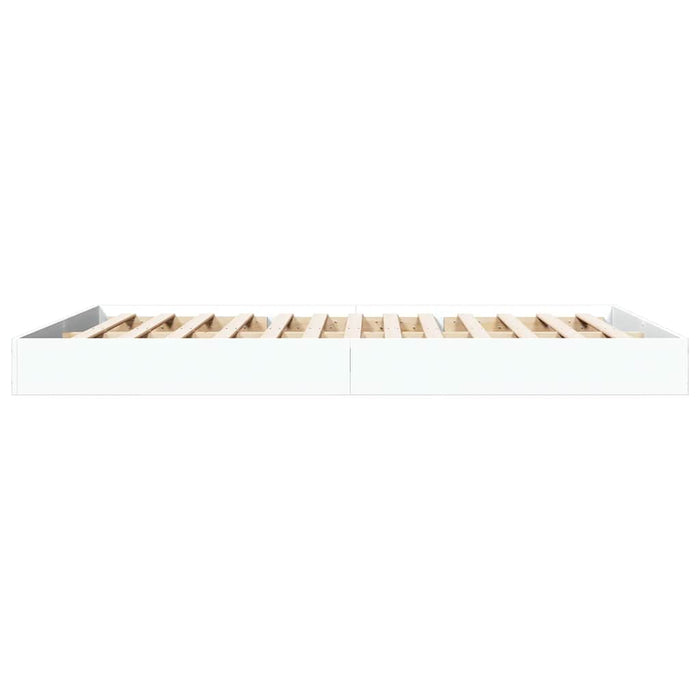 Cadru de pat, alb, 150x200 cm, lemn prelucrat - WALTI WALTI