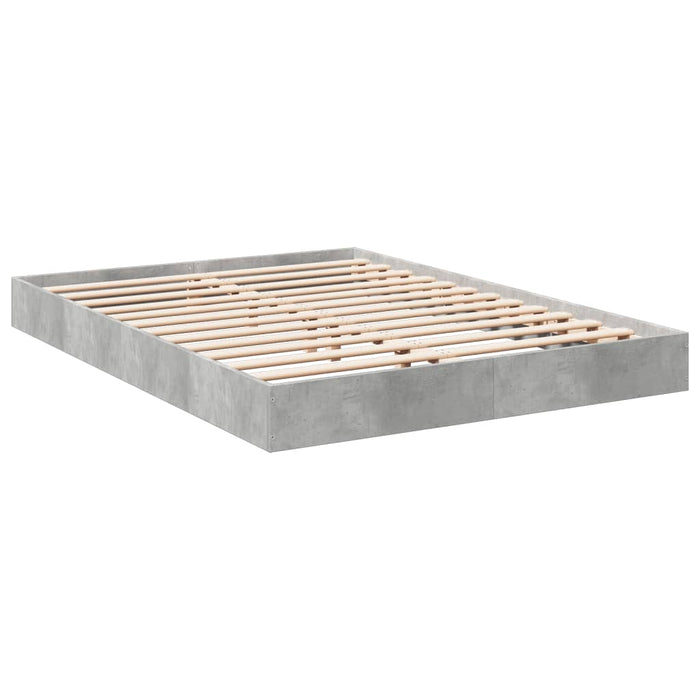 Cadru de pat, gri beton, 140x200 cm, lemn prelucrat - WALTI WALTI