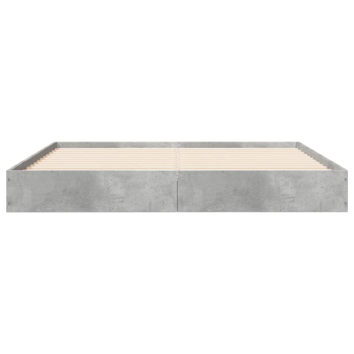 Cadru de pat, gri beton, 140x200 cm, lemn prelucrat - WALTI WALTI