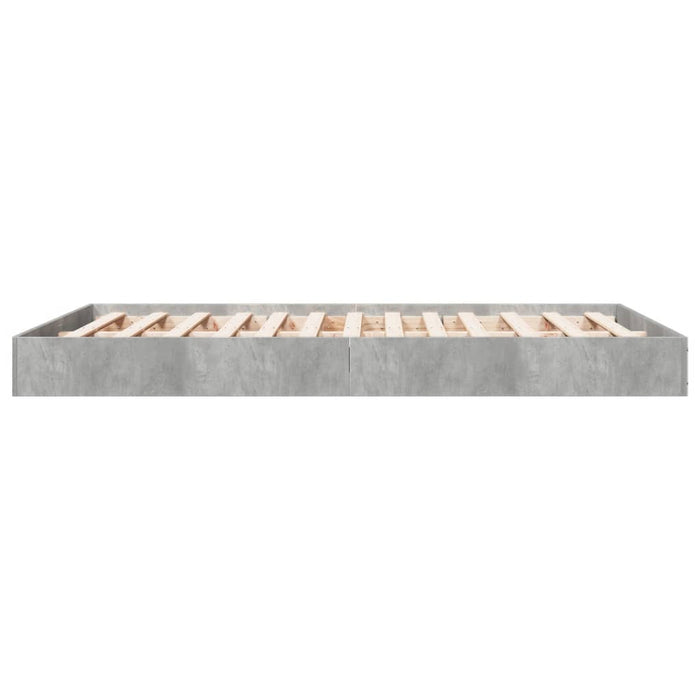 Cadru de pat, gri beton, 140x200 cm, lemn prelucrat - WALTI WALTI