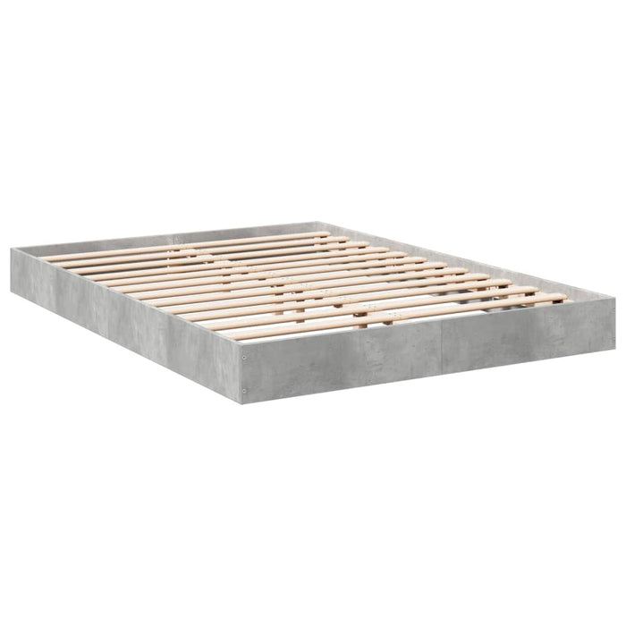 Cadru de pat, gri beton, 140x200 cm, lemn prelucrat - WALTI WALTI
