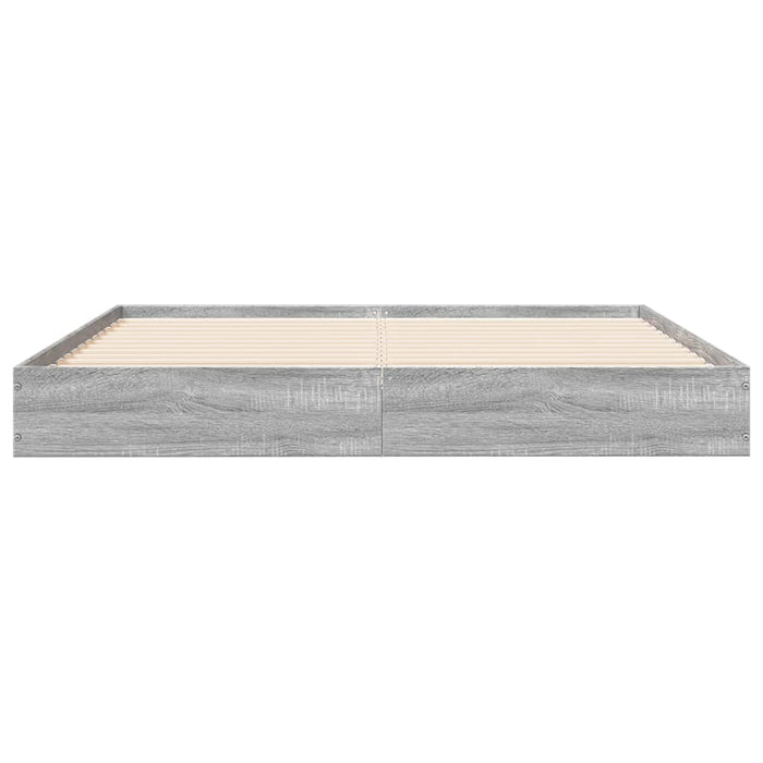 Cadru de pat, gri sonoma, 140x200 cm, lemn prelucrat - WALTI WALTI