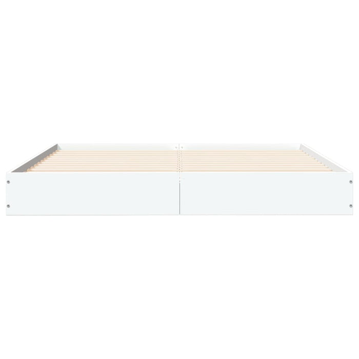 Cadru de pat, alb ,135x190 cm, lemn prelucrat - WALTI WALTI