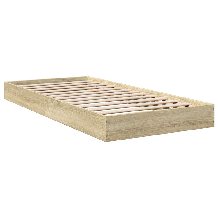 Cadru pat fără saltea, stejar sonoma 75x190 cm lemn prelucrat - WALTI WALTI