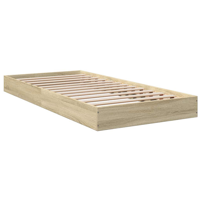 Cadru pat fără saltea, stejar sonoma 75x190 cm lemn prelucrat - WALTI WALTI