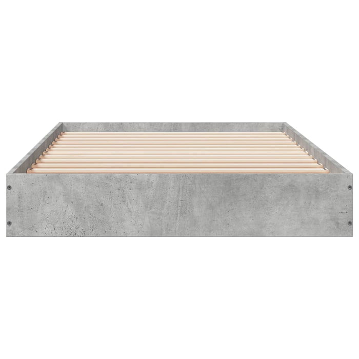 Cadru de pat, gri beton, 75x190 cm, lemn prelucrat - WALTI WALTI