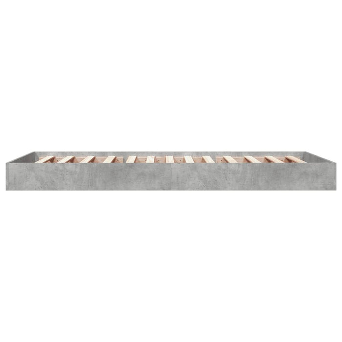 Cadru de pat, gri beton, 75x190 cm, lemn prelucrat - WALTI WALTI