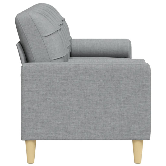 Canapea cu 3 locuri cu pernuțe, gri deschis, 210 cm, textil - WALTI WALTI