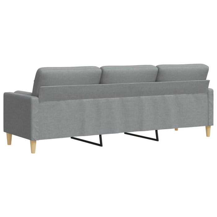 Canapea cu 3 locuri cu pernuțe, gri deschis, 210 cm, textil - WALTI WALTI