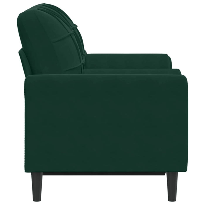 Canapea cu 2 locuri cu pernuțe, verde închis, 120 cm, catifea - WALTI WALTI