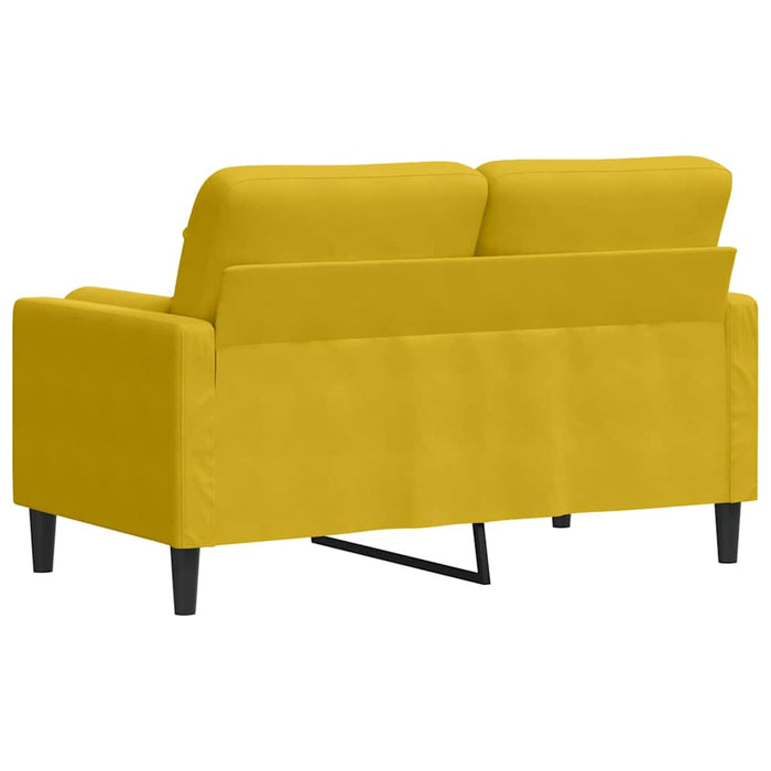 Canapea cu 2 locuri cu pernuțe, galben, 120 cm, catifea - WALTI WALTI