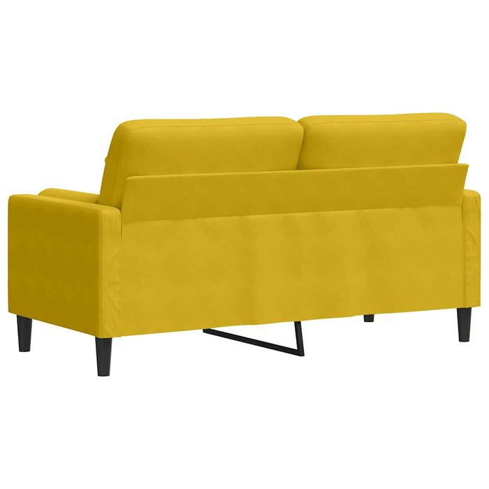 Canapea cu 2 locuri cu pernuțe, galben, 140 cm, catifea - WALTI WALTI
