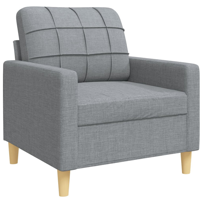 Set de canapele, 3 piese, gri deschis, textil - WALTI WALTI