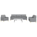 Set de canapele, 3 piese, gri deschis, textil - WALTI WALTI