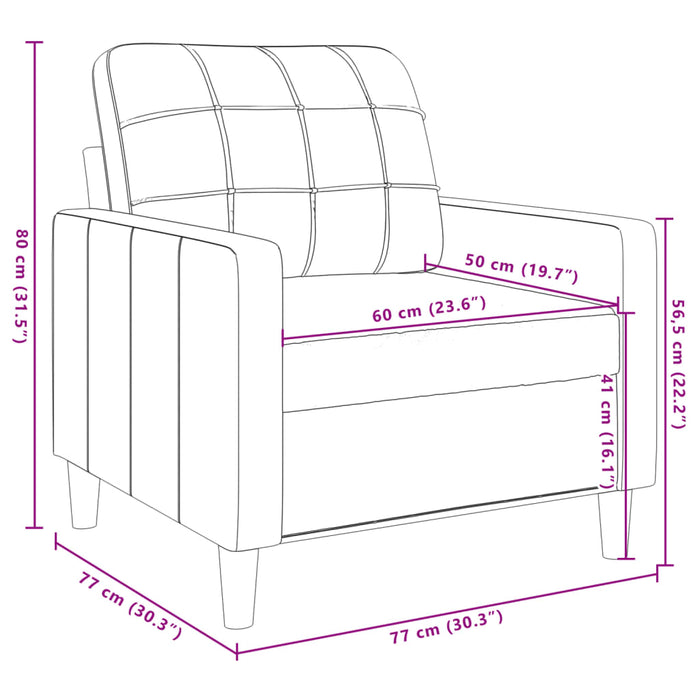 Set de canapele, 3 piese, maro, textil - WALTI WALTI