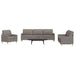 Set de canapele, 3 piese, gri taupe, textil - WALTI WALTI