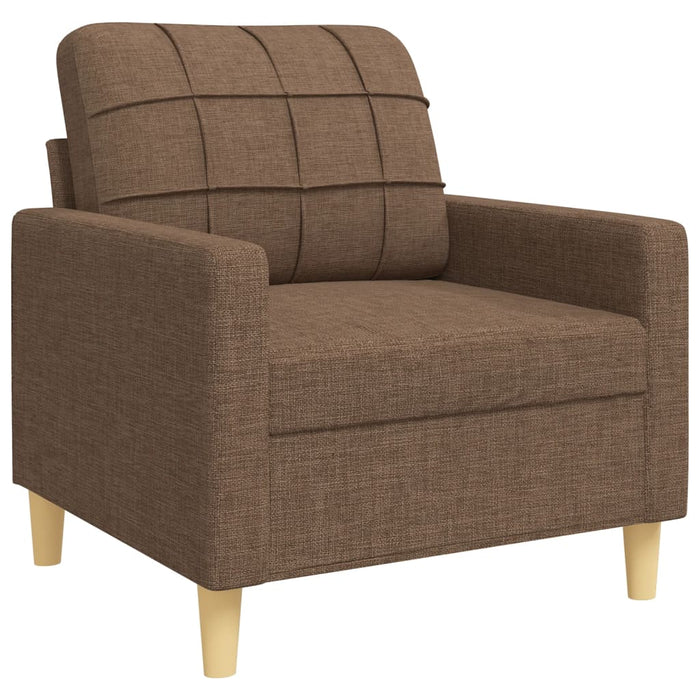 Set de canapele cu taburet, 4 piese, maro, textil - WALTI WALTI