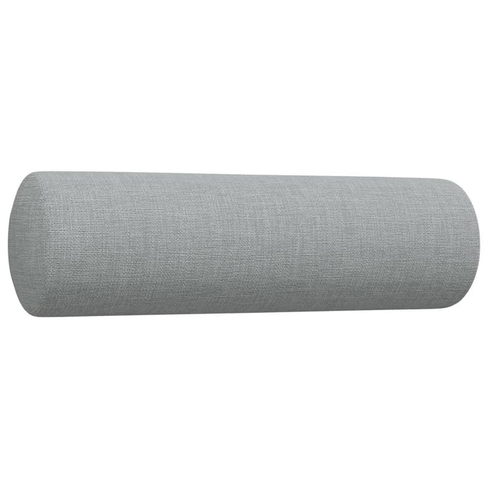 Set de canapele cu perne, 3 piese, gri deschis, textil - WALTI WALTI