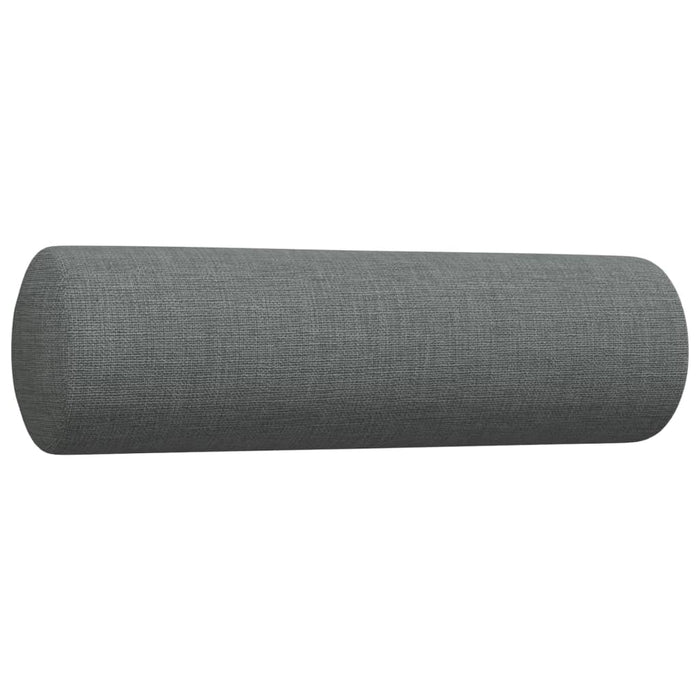 Set de canapele cu perne, 3 piese, gri închis, material textil - WALTI WALTI