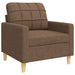 Set de canapele cu perne decorative, 3 piese, maro, textil - WALTI WALTI