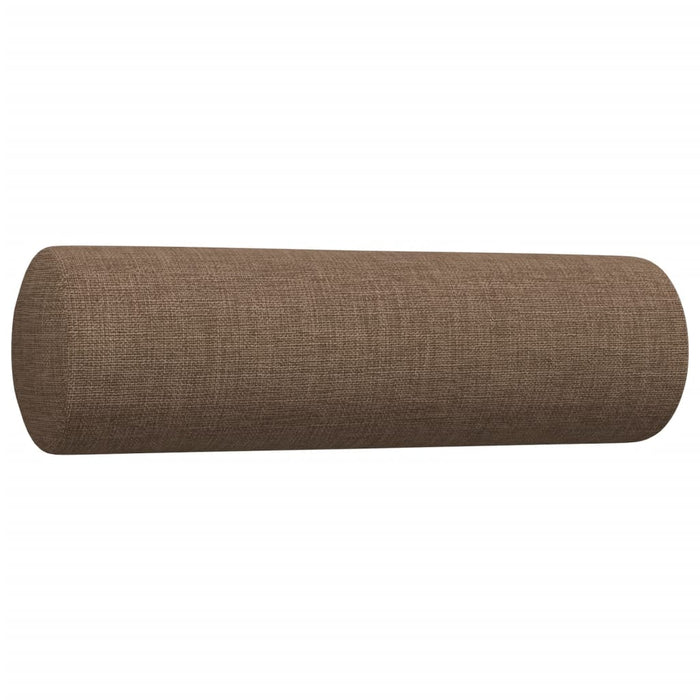 Set de canapele cu perne decorative, 3 piese, maro, textil - WALTI WALTI