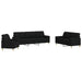Set de canapele cu perne decorative, 3 piese, negru, textil - WALTI WALTI