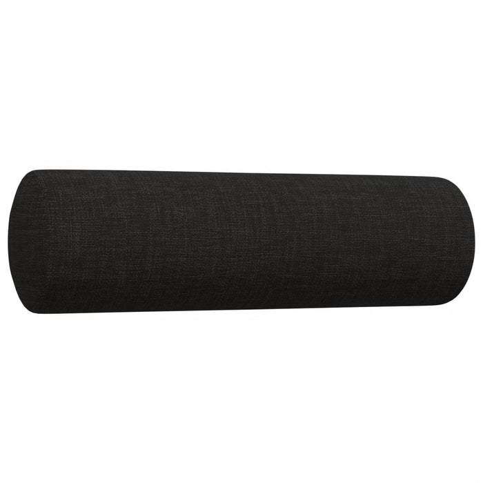 Set de canapele cu perne decorative, 3 piese, negru, textil - WALTI WALTI